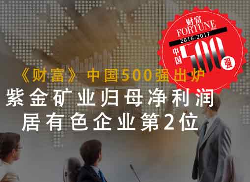 《财富》中国500强出炉：william威廉中文官网归母净利润居有色企业第2
